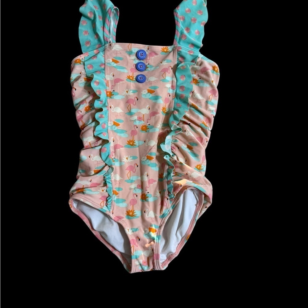 Matilda Jane Kids Swim One Piece in Pink and green